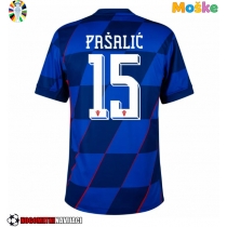 Moške Nogometnih dresov Hrvaška Mario Pasalic #15 Gostujoči EP 2024 Kratki rokavi